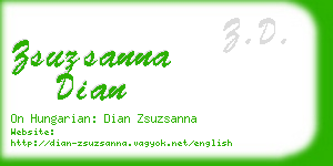 zsuzsanna dian business card